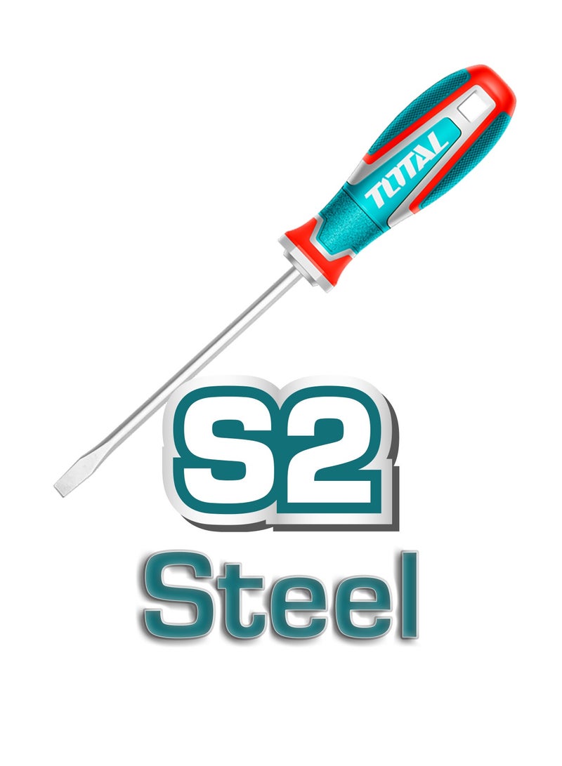 TOTAL Slotted Screwdriver with Magnetic Tip SL6.5x150mm - Image 5